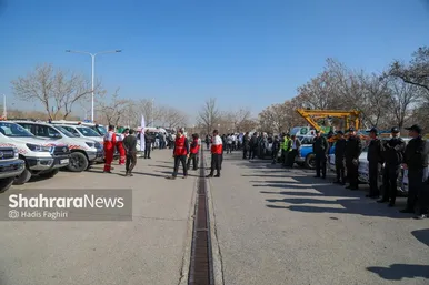 گزارش تصویری | مانور بزرگ خدمت به زائران نوروز ۱۴۰۴ در مشهد