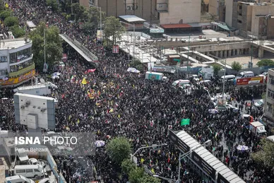 گزارش تصویری | مراسم تشییع پیکر شهدای اقتدار در تهران (۷ تیر ۱۴۰۴)