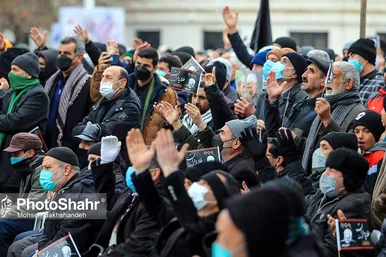 اجتماع عزاداران فاطمی و تشییع پیکر 9 شهید دفاع مقدس و مدافع حرم