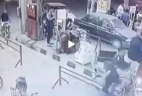 انفجار پمپ بنزین در تاکستان قزوین + فیلم