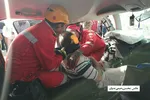 امداد رسانی به مصدومان سانحه رانندگی جاده قدیم مشهد به نیشابور