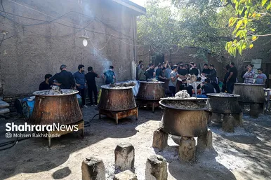 توزیع شله نذری در ظهر شهادت امام حسن عسکری (ع)