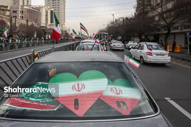 راهپیمایی خودرویی ۲۲ بهمن در مشهد