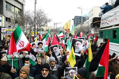 گزارش تصویری | راهپیمایی جمعه نصر و جشن پیروزی مقاومت فلسطین در مشهد