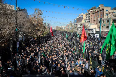 اجتماع عزاداران فاطمی و تشییع پیکر شهدای گمنام در مشهد