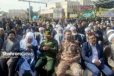 عکس‌هایی از حضور پرشور شیعه و سنی در راهپیمایی ۲۲ بهمن در شهر‌های مرزی