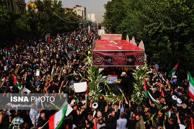 عکس‌هایی از مراسم تشییع پیکر شهید اسماعیل هنیه در تهران - ۱