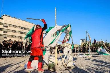 آیین خیمه سوزان عصر عاشورا در مشهد