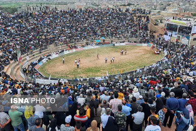 مسابقات کشتی باچوخه در گود زینل خان اسفراین