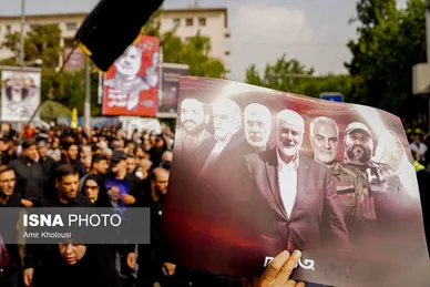 عکس‌هایی از مراسم تشییع پیکر شهید اسماعیل هنیه در تهران - ۱