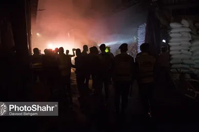 آتش سوزی در بازار خشکبار مصلی