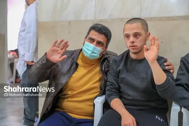 بازدید جواد فروغی مدال آور المپیک ۲۰۲۰ توکیو از آسایشگاه شهید بهشتی مشهد‎‎