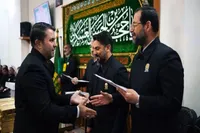خادمان زلال رضوان در حرم مطهر امام‌رضا(ع) تقدیر شدند