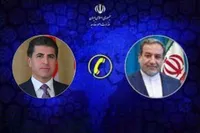 گفت‌وگوی تلفنی عراقچی و بارزانی در مورد تقویت همکاری‌های برای صیانت از مرز‌ها