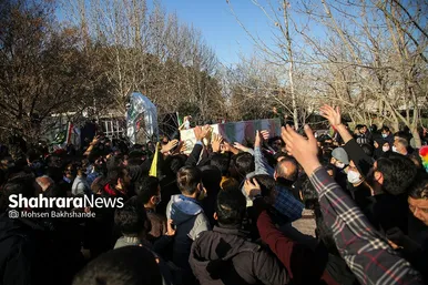 مراسم تشییع و تدفین شهید گمنام در دانشگاه فردوسی مشهد