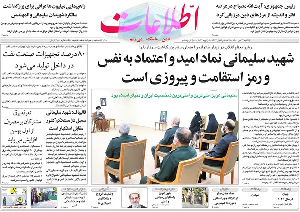 صفحه نخست روزنامه‌های کشور - یکشنبه ۱۲ دی ۱۴۰۰
