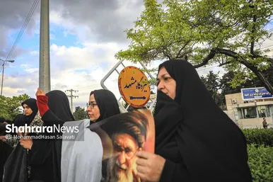 گزارش تصویری | تشکیل زنجیره انسانی مردم در کنار نیروگاه حرارتی مشهد