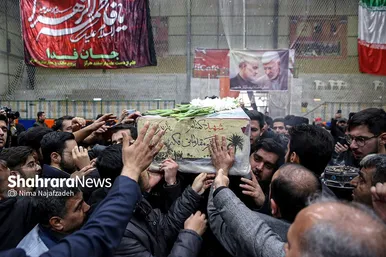 مراسم تشییع و تدفین پیکر پاک شهید گمنام در دانشکده منتظری مشهد