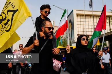 عکس‌هایی از مراسم تشییع پیکر شهید اسماعیل هنیه در تهران - ۱