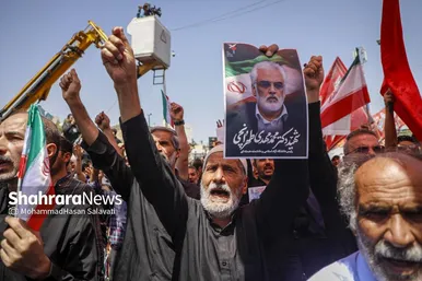 گزارش تصویری | تشییع پیکر مطهر ۱۵ شهید حملات خصمانه اخیر رژیم صهیونیستی به ایران در مشهد مقدس (جمعه ۶ تیر ۱۴۰۴)