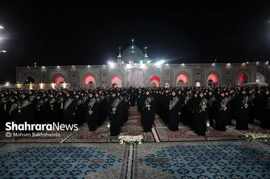 گزارش تصویری | مراسم خطبه خوانی شب عاشورا در حرم مطهر رضوی