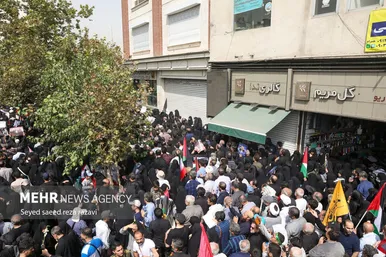 عکس‌هایی از مراسم تشییع پیکر شهید اسماعیل هنیه در تهران- ۲