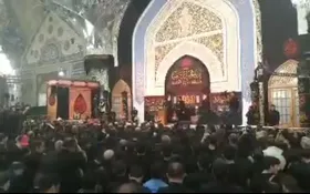 حال و هوای مراسم رواق امام خمینی(ره) در روز تاسوعا، حرم مطهر رضوی