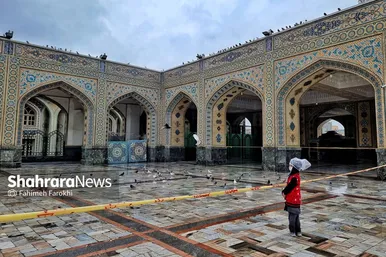 گزارش تصویری | حال و هوای بارانی حرم امام رضا (ع) (۱۹ اسفند ۱۴۰۳)
