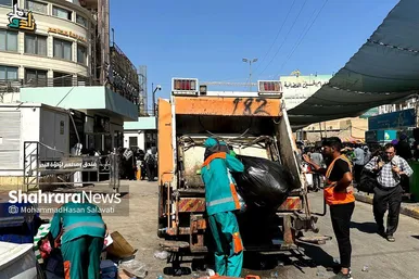 عکس | خدمت رسانی پاکبانان مشهدی به زائران اربعین در نجف اشرف