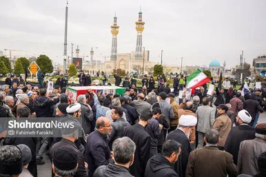 گزارش تصویری | مراسم تشییع پیکر ۸ شهید اقتدار ایران اسلامی در مشهد (۱۳ اسفند ۱۴۰۴)