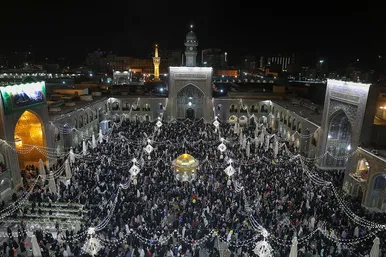  مراسم تحویل سال 1401 در حرم مطهر رضوی