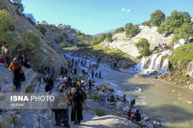 نوروزگردی | آبشار «آبریز» کهگیلویه