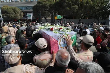 مراسم تشییع پیکر مطهر سرباز شهید «احمد لطفی» در مشهد