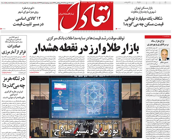 صفحه نخست روزنامه‌های کشور - دوشنبه ۱۳ مهر ۱۴۰۵