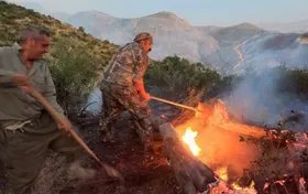 وقوع آتش سوزی در پارک ملی تندوره خراسان رضوی (۲۹ تیر ۱۴۰۴)