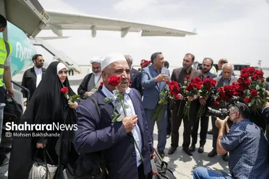 گزارش تصویری | بازگشت اولین کاروان حجاج خراسانی به مشهد