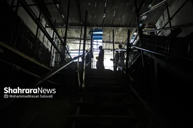 گزارش تصویری | مراحل پایانی ساخت ایستگاه بسیج در خط ۳ قطارشهری مشهد