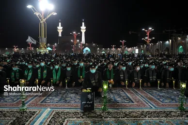 مراسم خطبه خوانی شب عاشورا در حرم مطهر رضوی‎‎‎‎