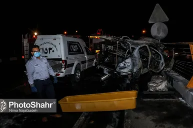 سانحه رانندگی در میدان جمهوری اسلامی مشهد