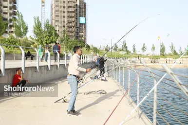 جشنواره ماهیگیری در رود پارک مشهد