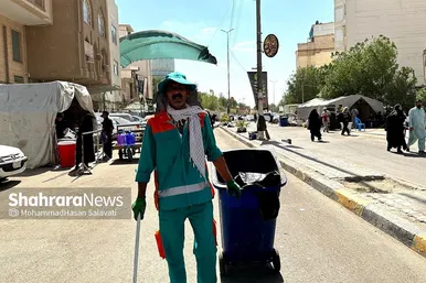 عکس | خدمت رسانی پاکبانان مشهدی به زائران اربعین در نجف اشرف