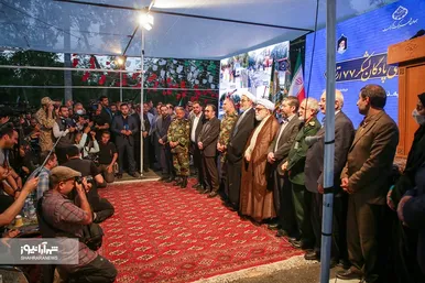 آیین بازگشایی معابر پادگان لشکر ۷۷