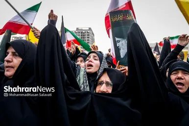 گزارش تصویری | اجتماع بزرگ «حزب الله زنده است» در مشهد
