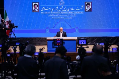 گزارش تصویری | نشست خبری رئیس مجلس شورای اسلامی