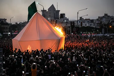 خیمه سوزان عصر عاشورا در مشهد