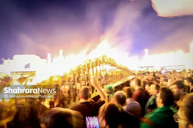 آئین سنتی مشعل گردانی نجفی‌ها در شب تاسوعا