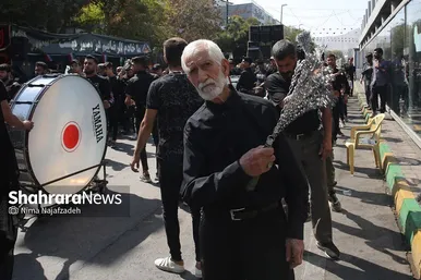 عزاداری شهادت امام رضا(ع) درخیابان های منتهی به حرم مطهر