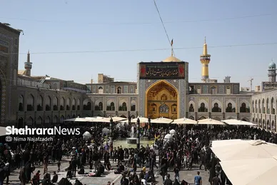 عزاداری شهادت امام رضا(ع) درخیابان های منتهی به حرم مطهر