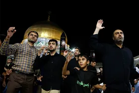ویدئو | عزاداری هیئات مذهبی خراسان جنوبی در حرم مطهر رضوی