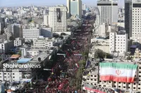 ویدئو | تصاویر هوایی تشییع پیکر رهبر شهید انقلاب در مشهد